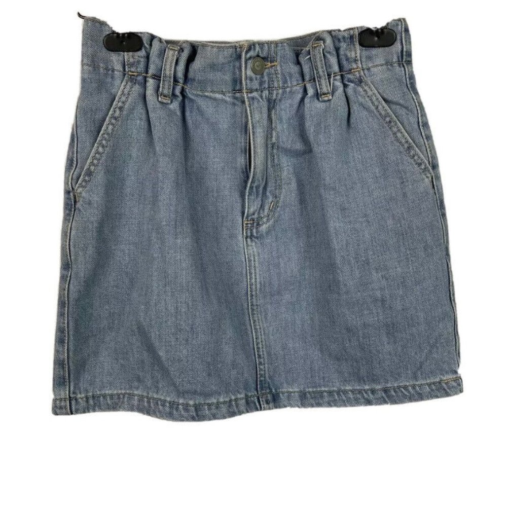 Hollister Juniors Size 1 (25) Ultra High Rise Jean Denim Skirt Medium Wash
